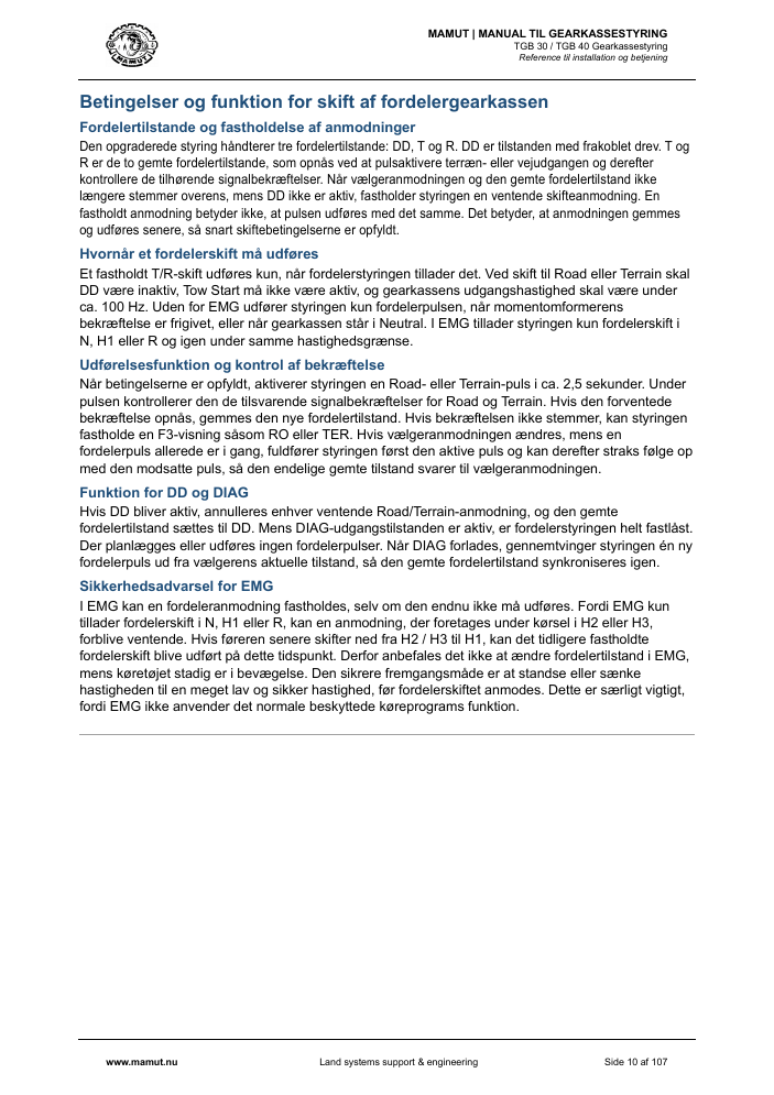 MAMUT TGB Manual page 10