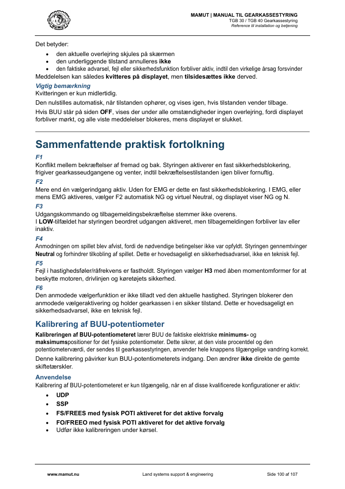 MAMUT TGB Manual page 100