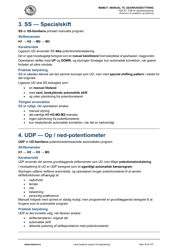 MAMUT TGB Manual page 18