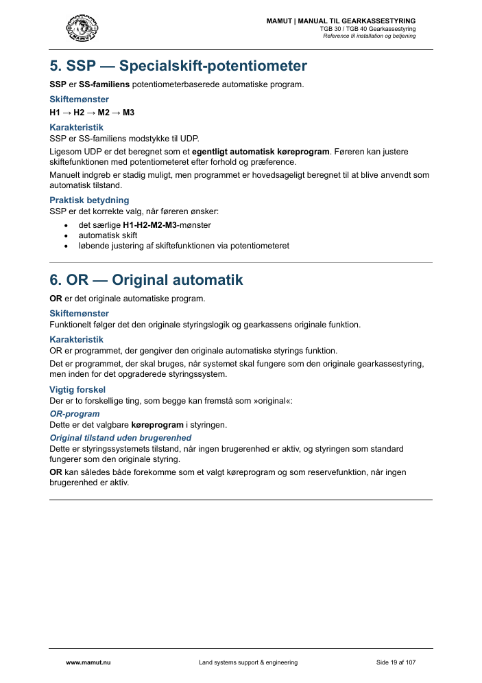 MAMUT TGB Manual page 19