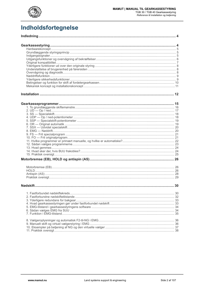 MAMUT TGB Manual page 2