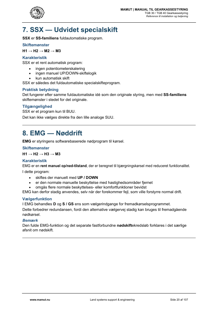 MAMUT TGB Manual page 20