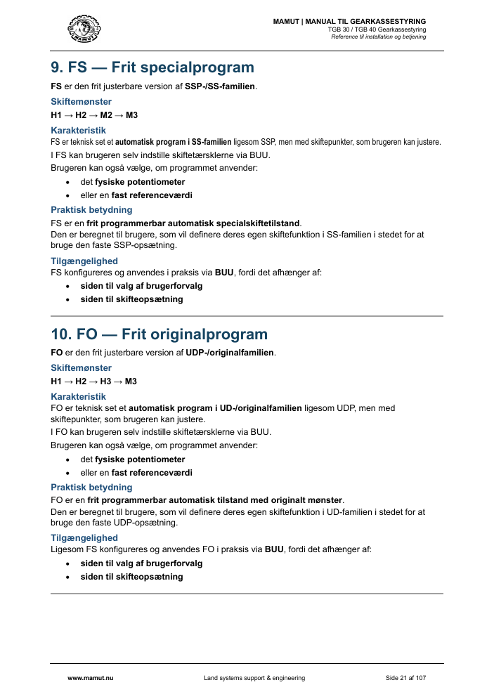 MAMUT TGB Manual page 21