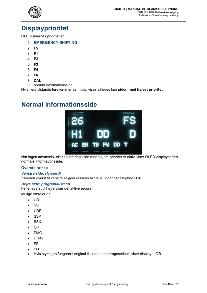 MAMUT TGB Manual page 40