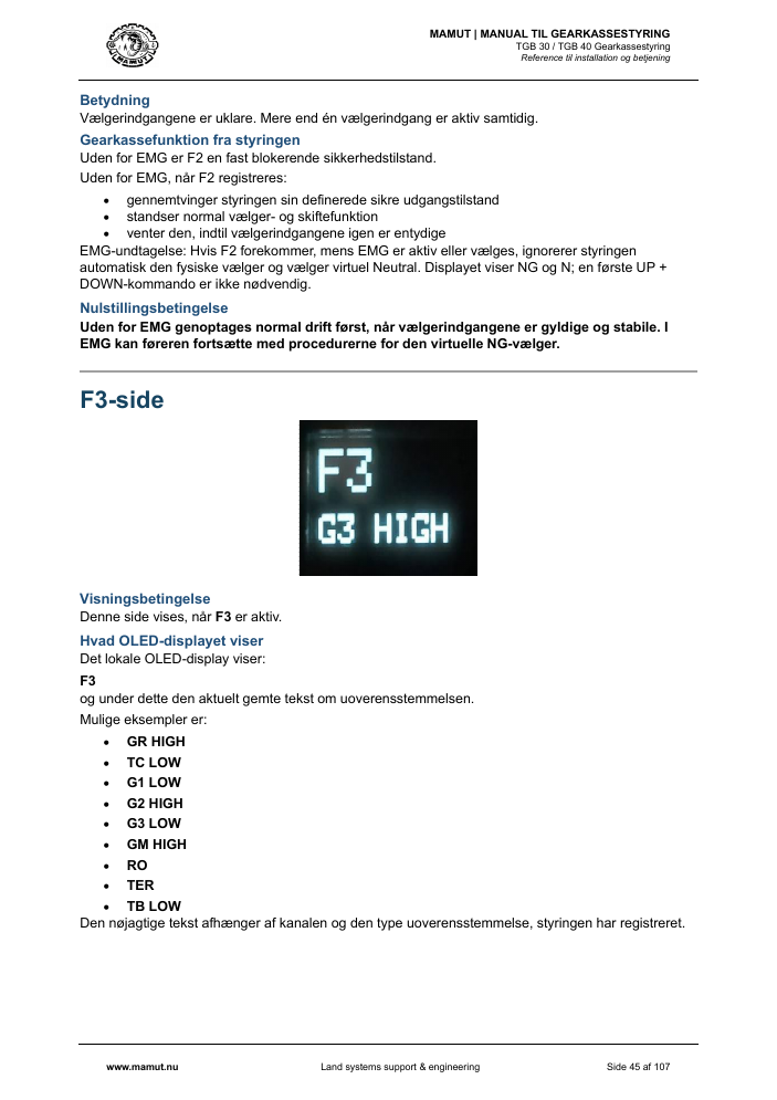 MAMUT TGB Manual page 45