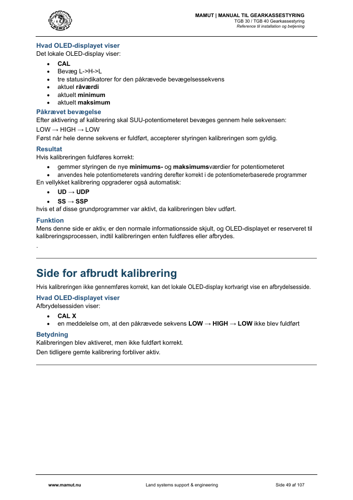 MAMUT TGB Manual page 49