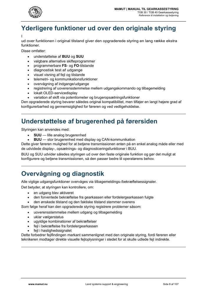 MAMUT TGB Manual page 8