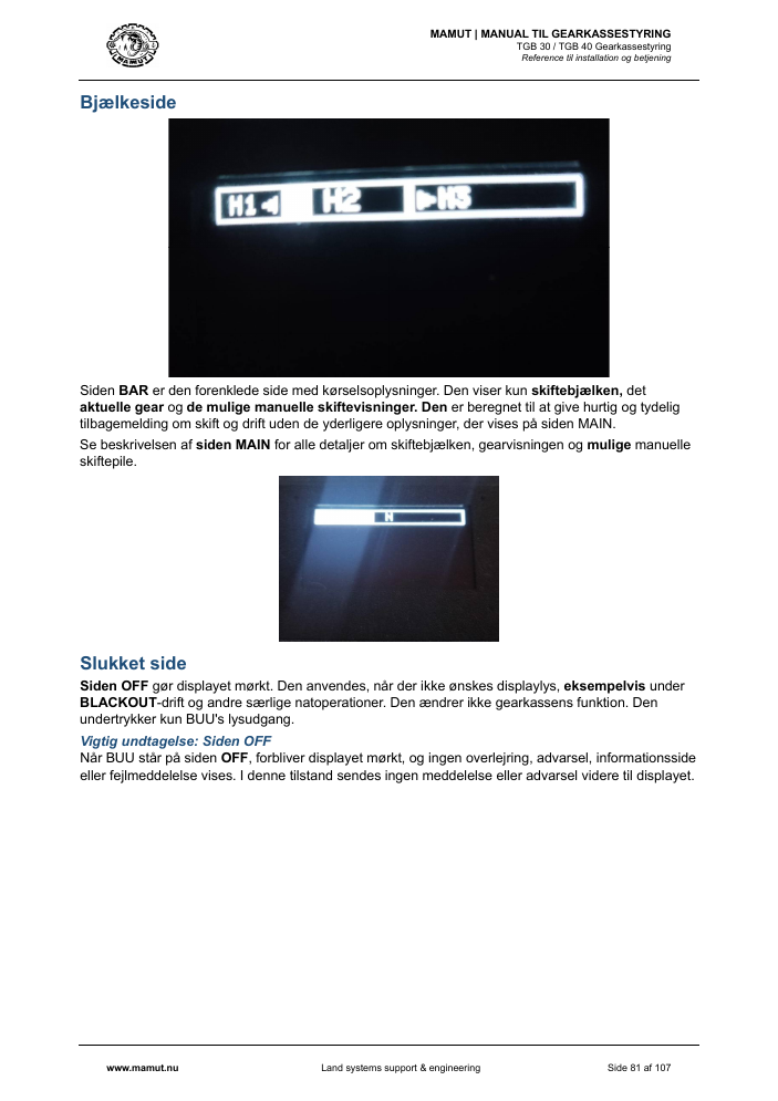MAMUT TGB Manual page 81