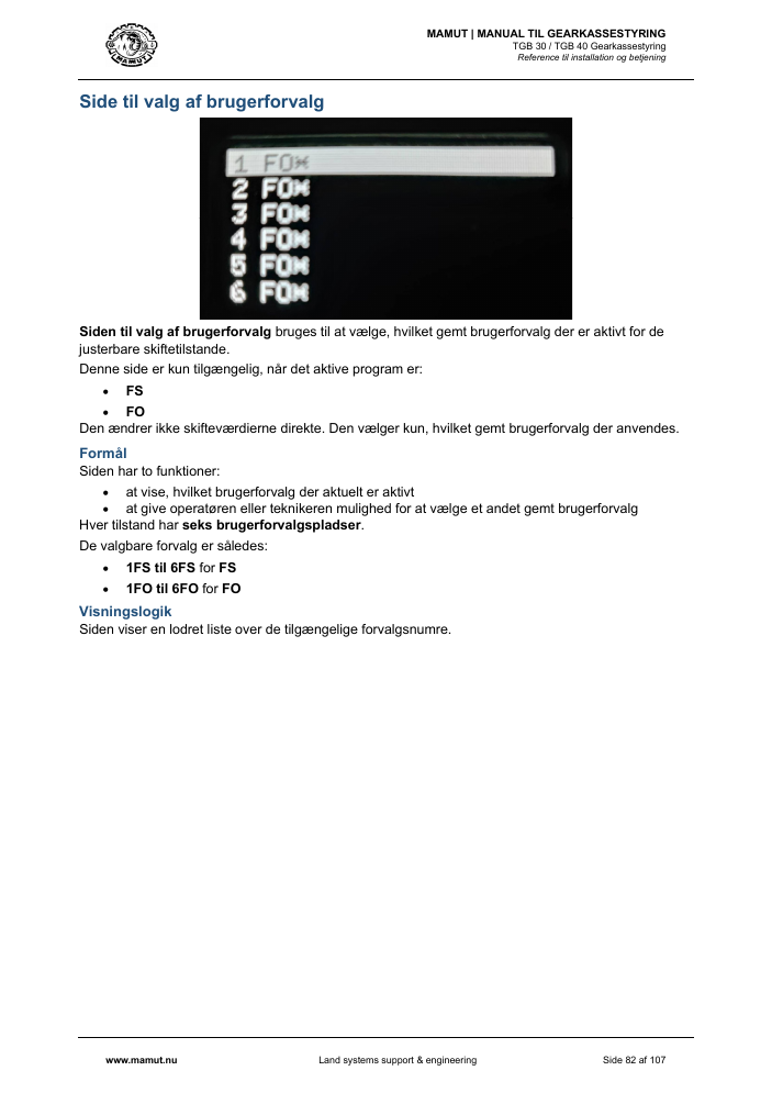 MAMUT TGB Manual page 82