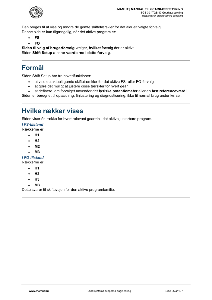 MAMUT TGB Manual page 85