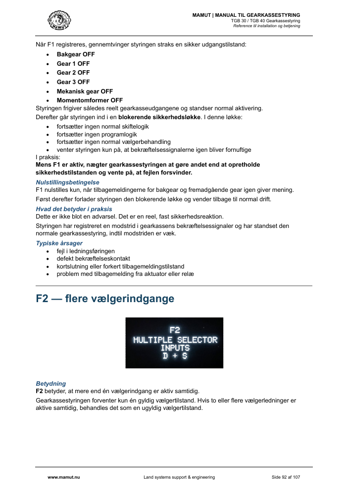 MAMUT TGB Manual page 92