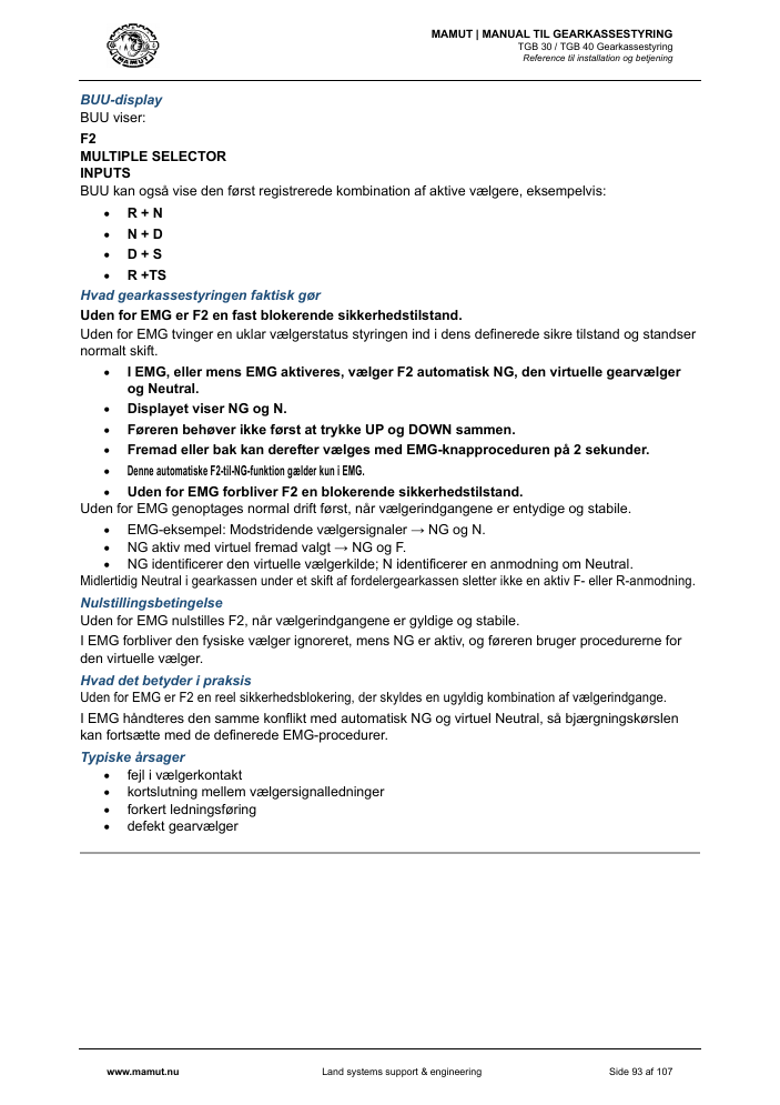 MAMUT TGB Manual page 93