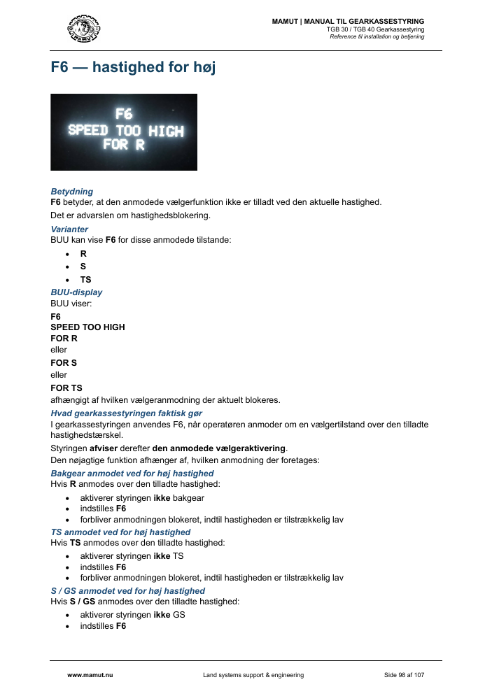 MAMUT TGB Manual page 98