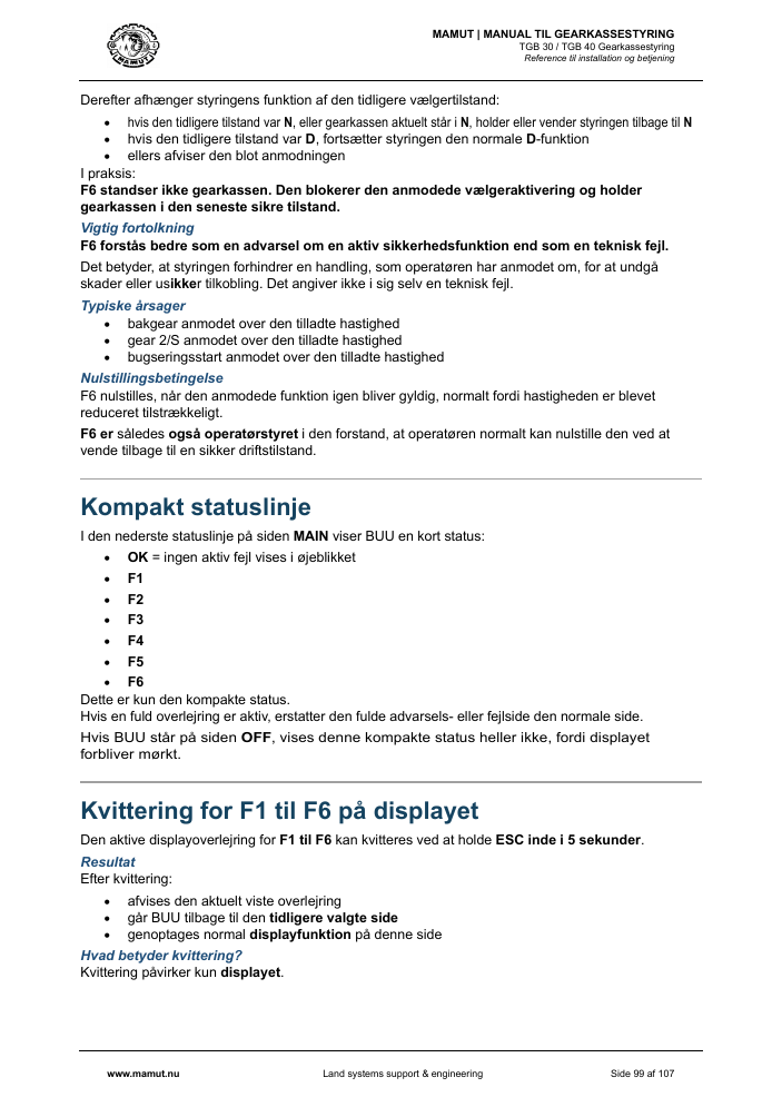 MAMUT TGB Manual page 99