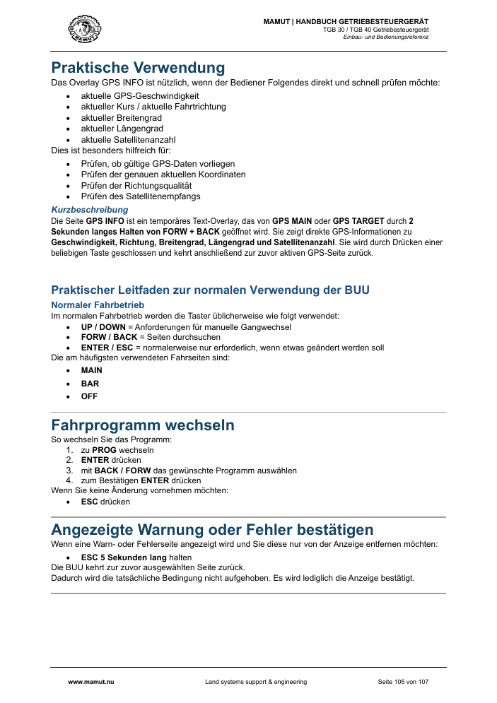 MAMUT TGB Anleitung page 105