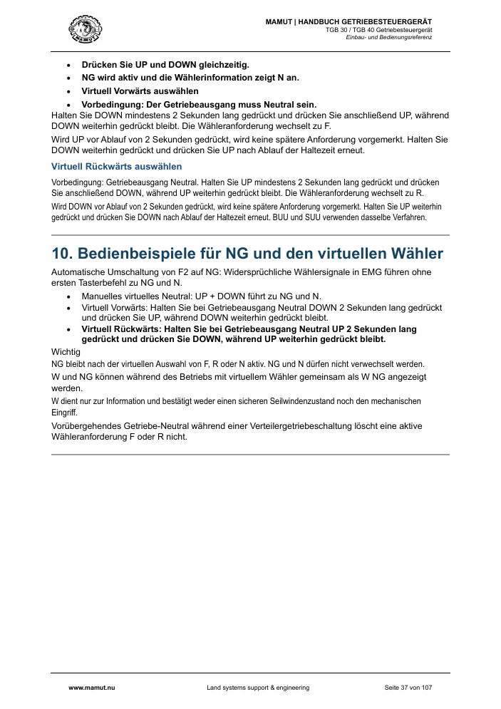 MAMUT TGB Anleitung page 37