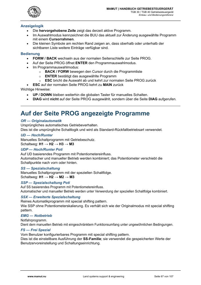 MAMUT TGB Anleitung page 67