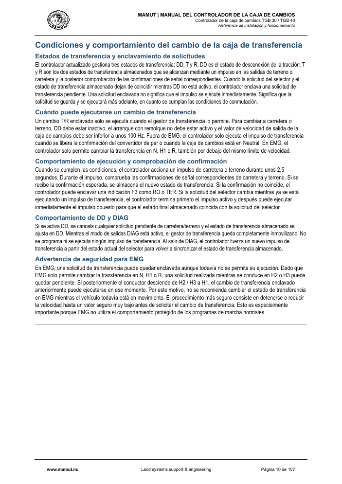 MAMUT TGB Manual page 10