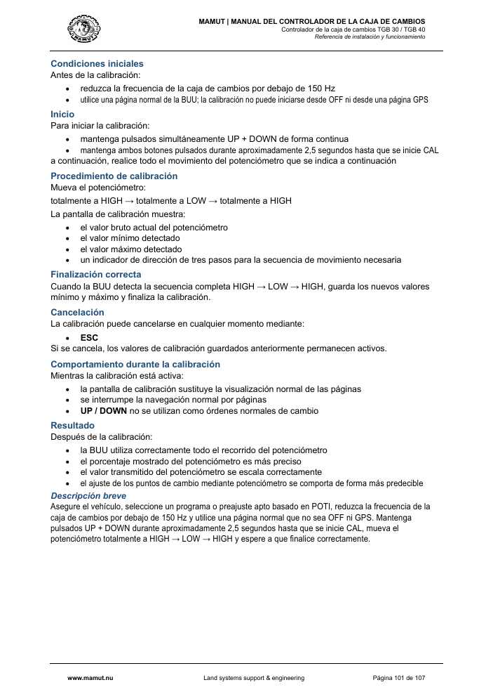 MAMUT TGB Manual page 101