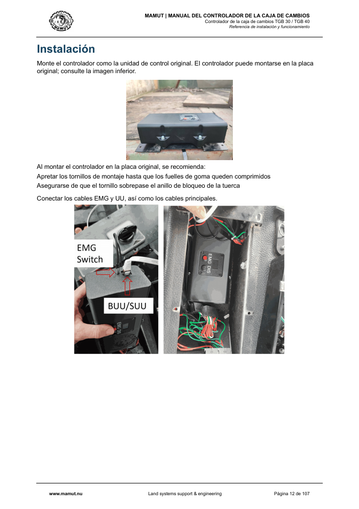 MAMUT TGB Manual page 12