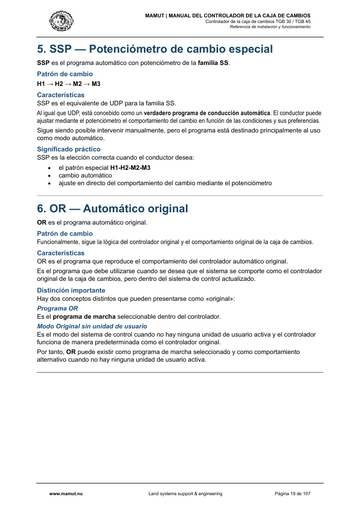 MAMUT TGB Manual page 19