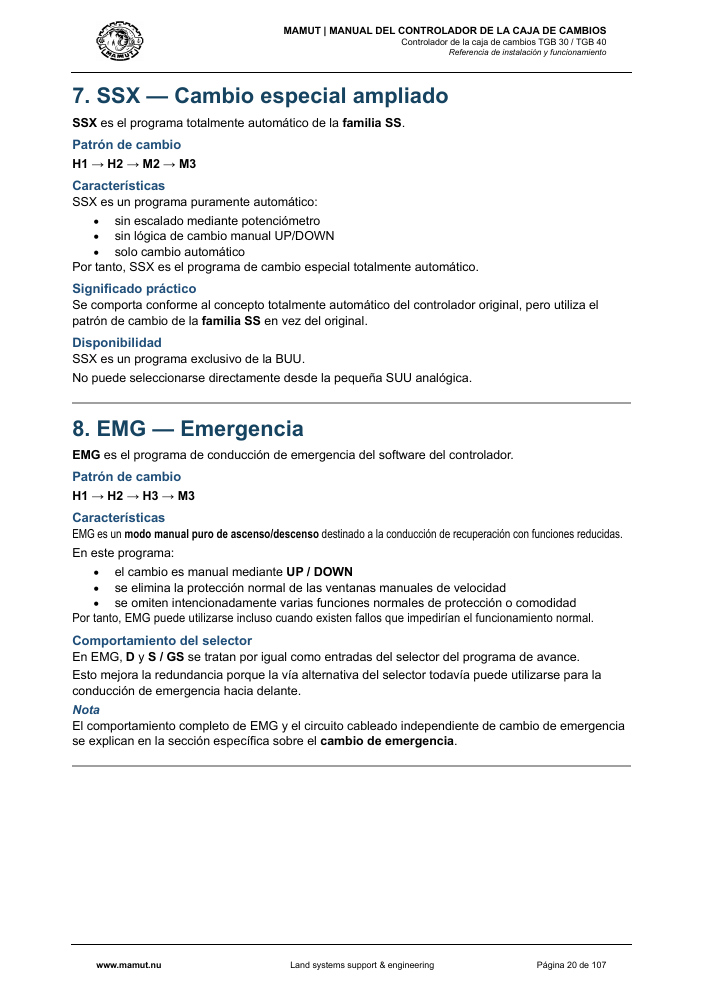 MAMUT TGB Manual page 20