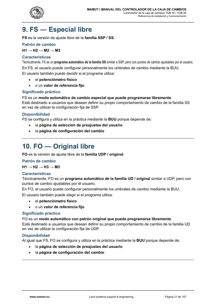 MAMUT TGB Manual page 21