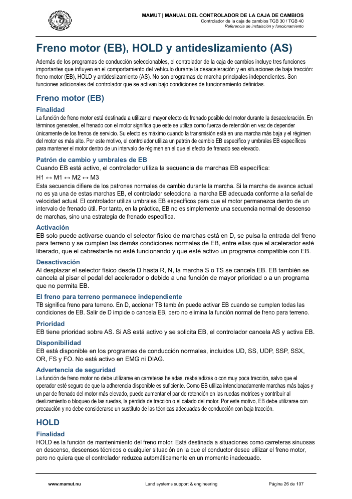 MAMUT TGB Manual page 26