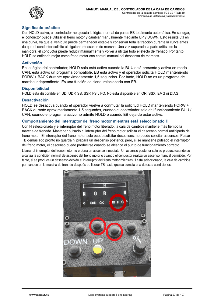 MAMUT TGB Manual page 27