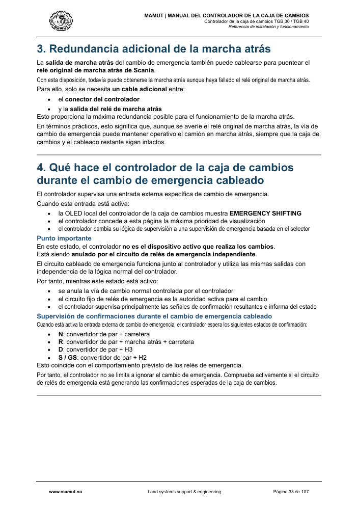 MAMUT TGB Manual page 33