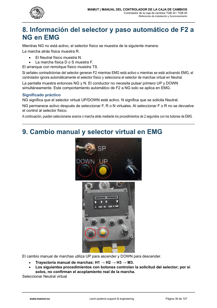 MAMUT TGB Manual page 36