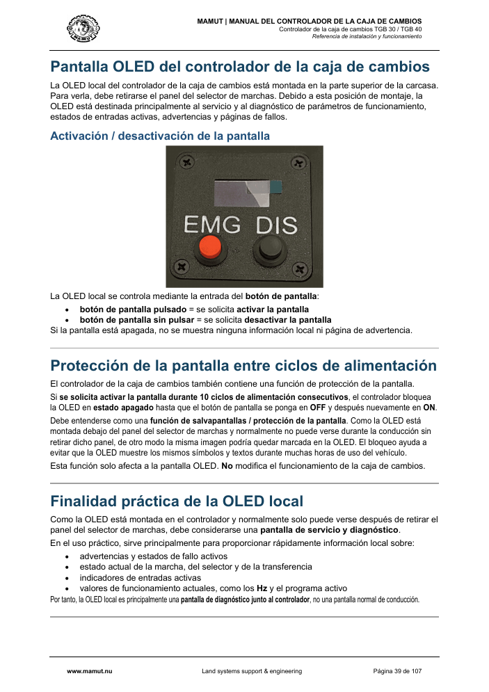 MAMUT TGB Manual page 39