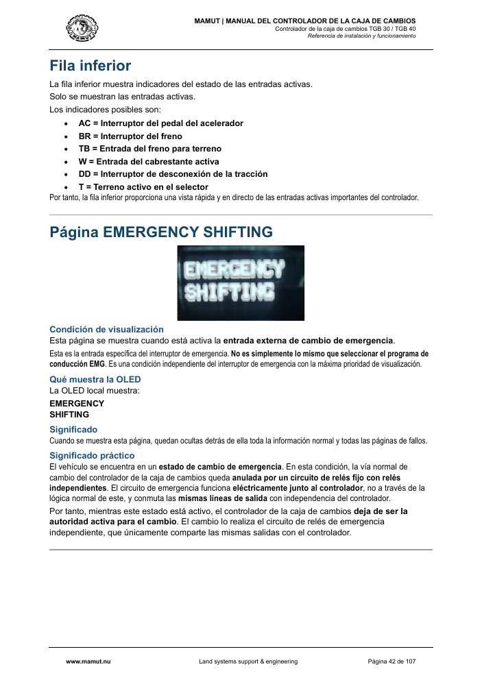 MAMUT TGB Manual page 42