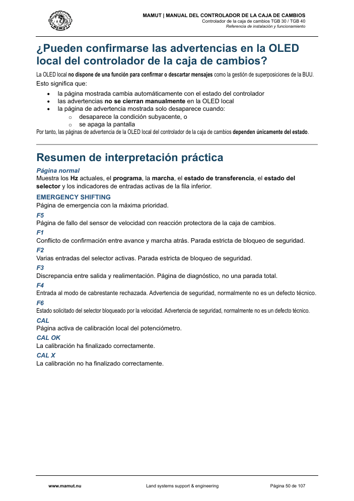 MAMUT TGB Manual page 50