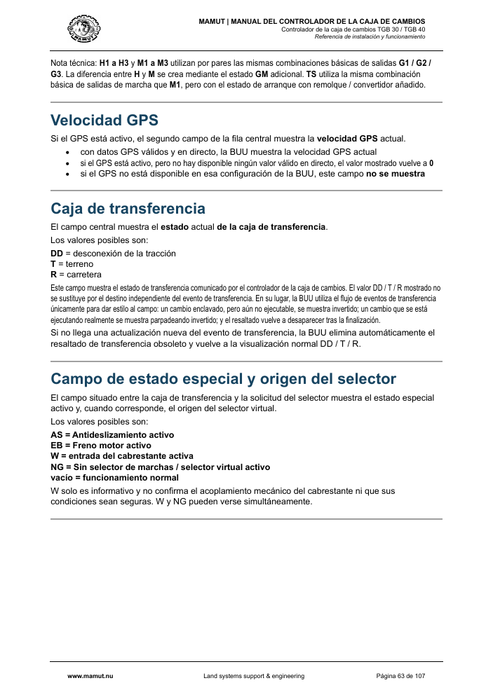 MAMUT TGB Manual page 63