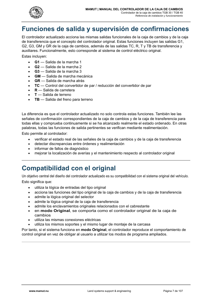 MAMUT TGB Manual page 7