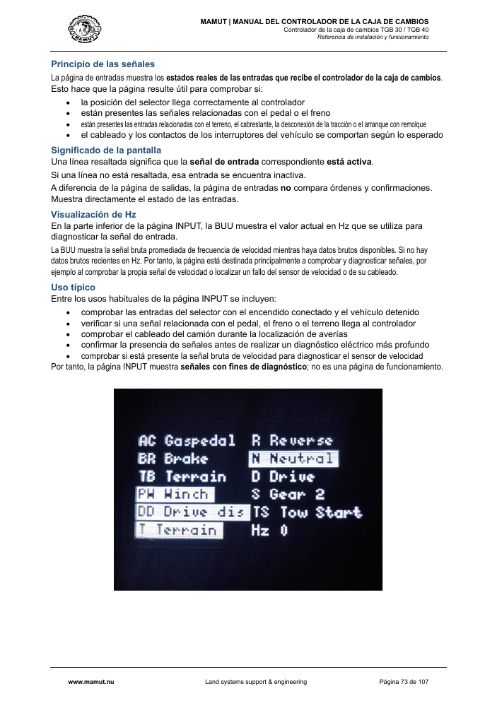 MAMUT TGB Manual page 73