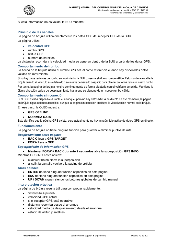 MAMUT TGB Manual page 79