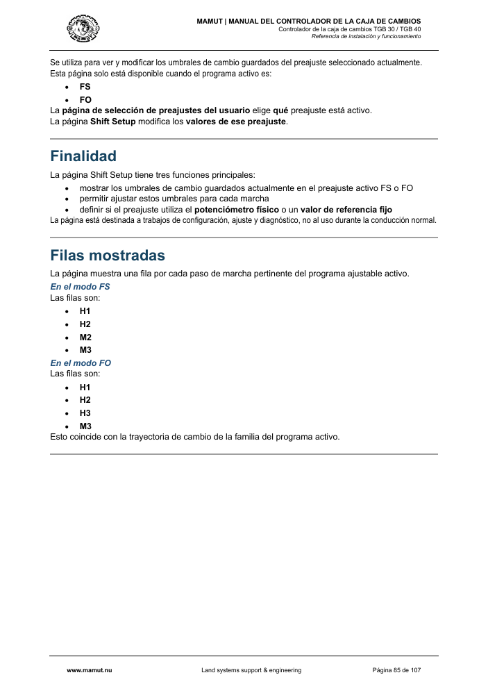 MAMUT TGB Manual page 85