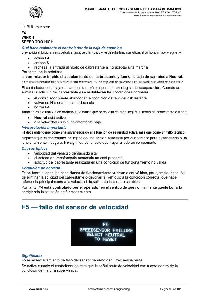 MAMUT TGB Manual page 96