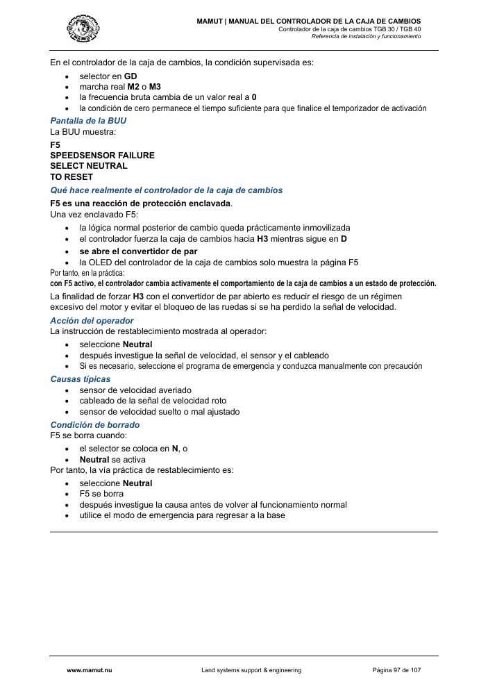 MAMUT TGB Manual page 97