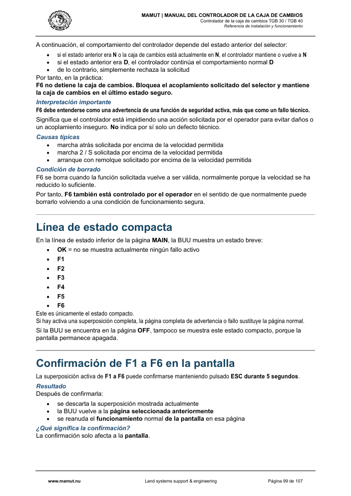 MAMUT TGB Manual page 99