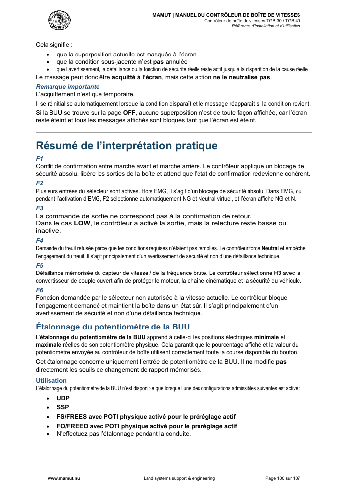 MAMUT TGB Manual page 100