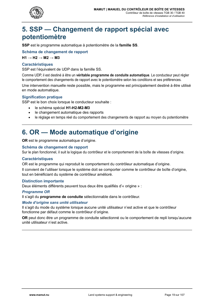 MAMUT TGB Manual page 19