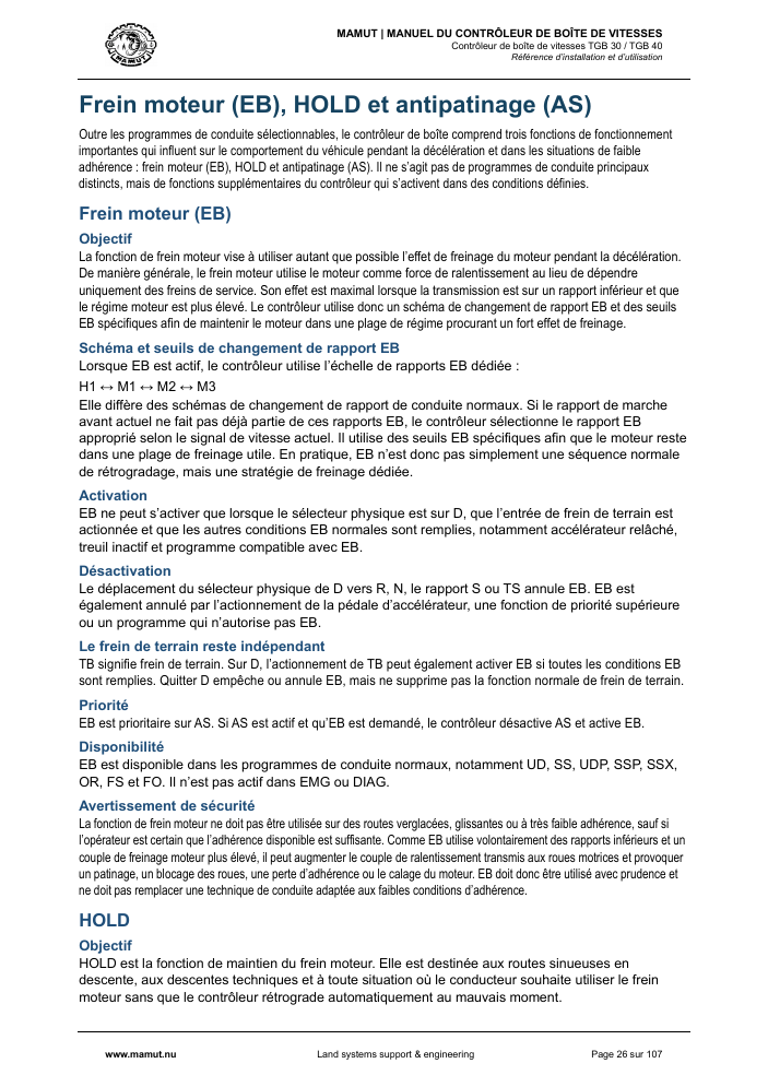MAMUT TGB Manual page 26