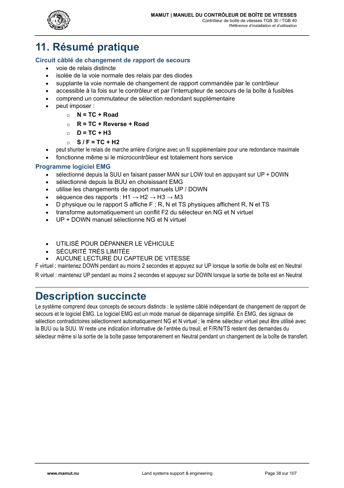 MAMUT TGB Manual page 38