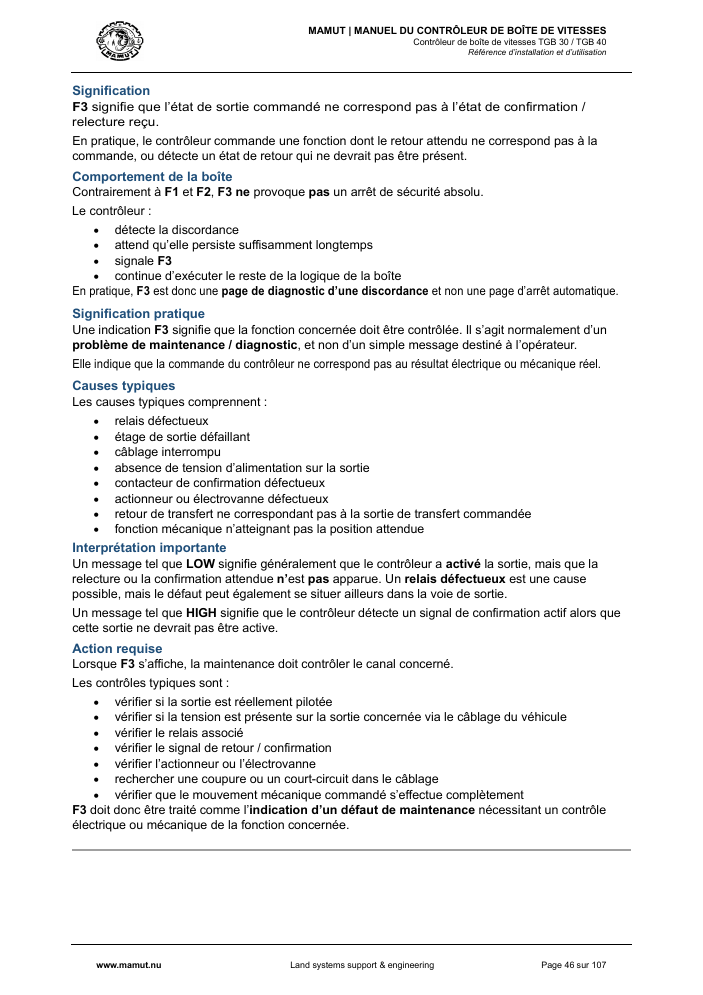 MAMUT TGB Manual page 46