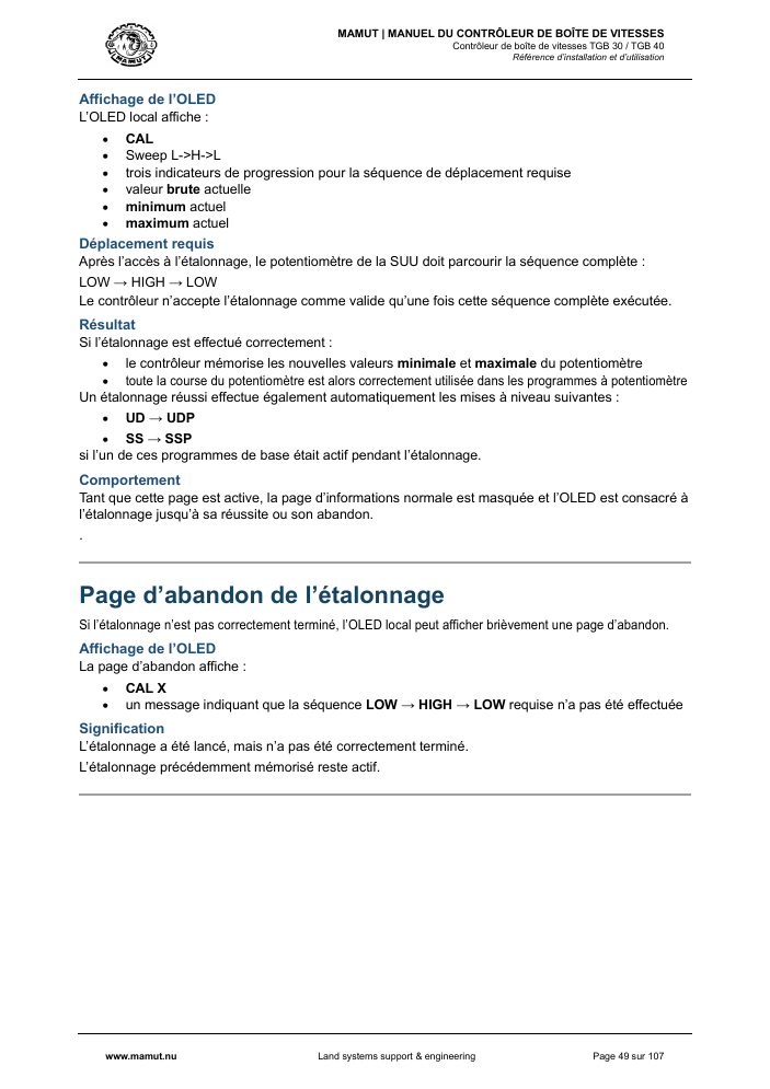 MAMUT TGB Manual page 49