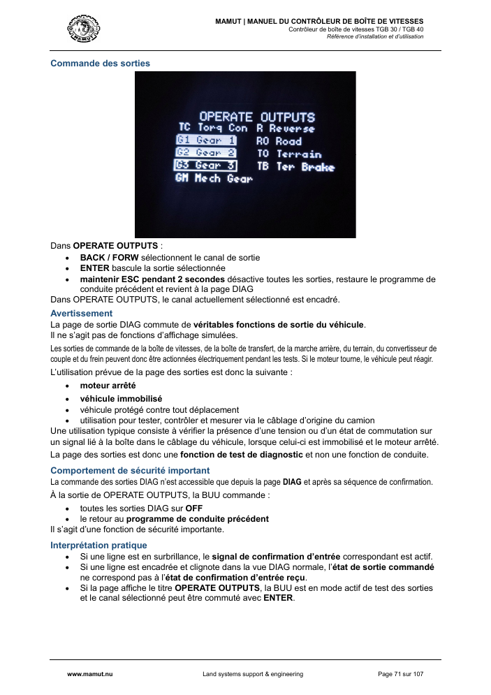 MAMUT TGB Manual page 71