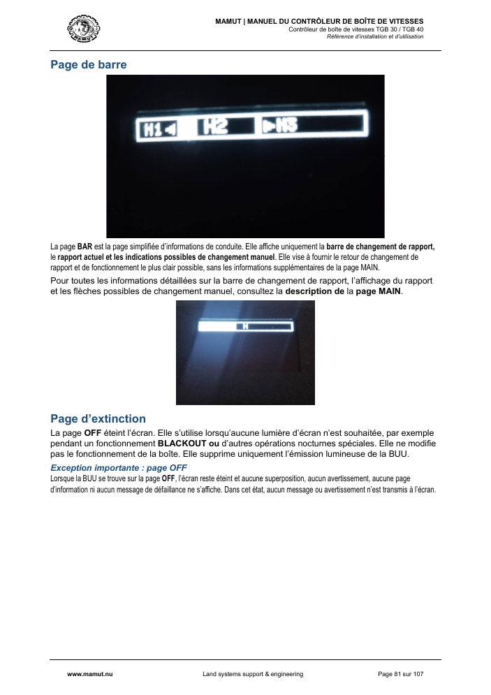 MAMUT TGB Manual page 81